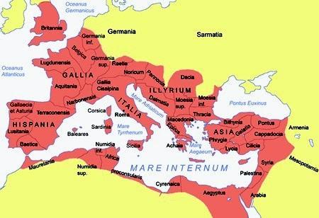 Extensión del Imperio Romano en el siglo I d.C.