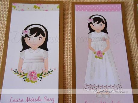 Decoración personalizada shabby chic Primera Comunión