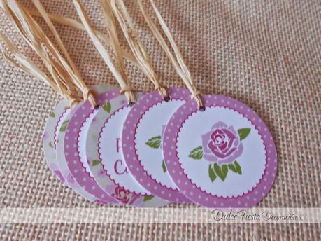 Decoración personalizada shabby chic Primera Comunión