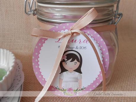 Decoración personalizada shabby chic Primera Comunión