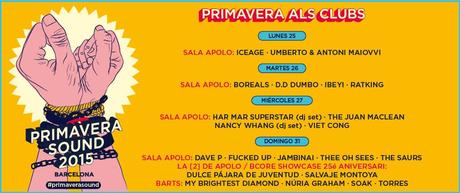 Se desvela el cartel del Primavera Sound 2015 !!!