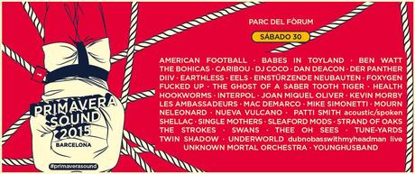 Se desvela el cartel del Primavera Sound 2015 !!!