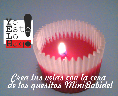 www.yoestolohago.com Diy - Crea tus velas reciclando cera de quesitos Mini Babydel