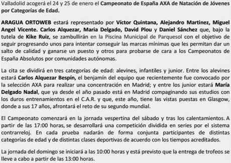 Campeonato de España AXA para promesas paralímpicas de Natación Adaptada Campeonato de España AXA para promesas paralímpicas de Natación Adaptada
