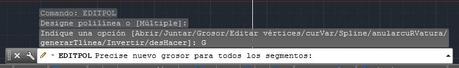 Dar grosor a una polilínea en Autocad