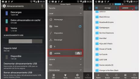 USB OTG: Conexión en un Oneplus One con CyanogenMod 11
