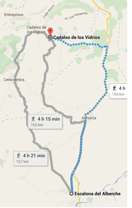 Camino de Santiago Ruta del Sureste: Etapa de Escalona a Cadalso de los Vidrios 21 Km