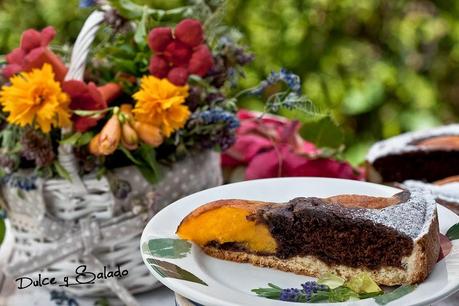 Tarta de Chocolate y Melocotón al Cardamomo