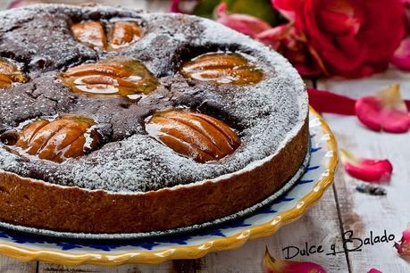 Tarta de Chocolate y Melocotón al Cardamomo