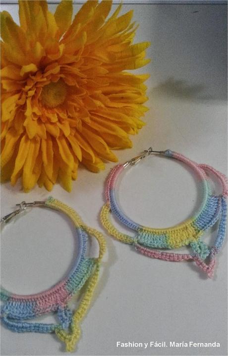 Customiza aretes con ganchillo o crochet, fácil y lindo (Customize earrings with crochet)