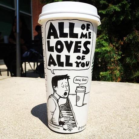 El diseñador que ilustraba en los vasos de Starbucks #100CoffeeCups