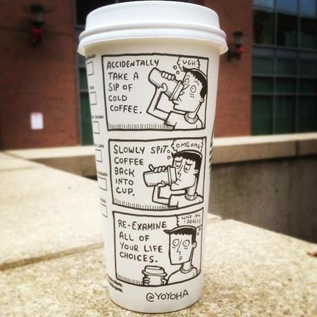 El diseñador que ilustraba en los vasos de Starbucks #100CoffeeCups