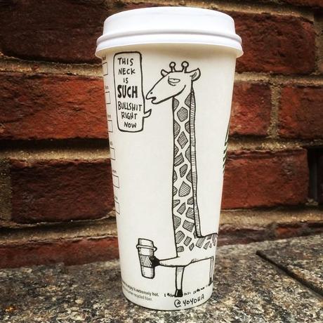 El diseñador que ilustraba en los vasos de Starbucks #100CoffeeCups