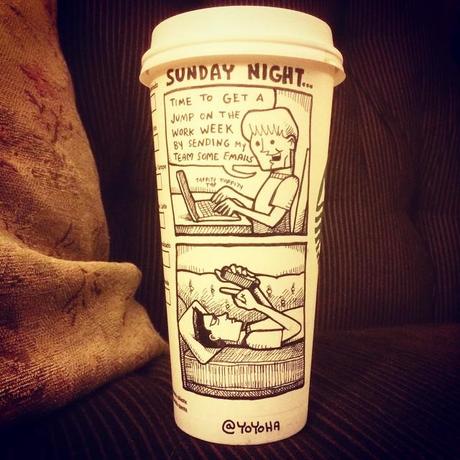 El diseñador que ilustraba en los vasos de Starbucks #100CoffeeCups