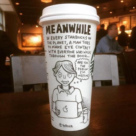 El diseñador que ilustraba en los vasos de Starbucks #100CoffeeCups