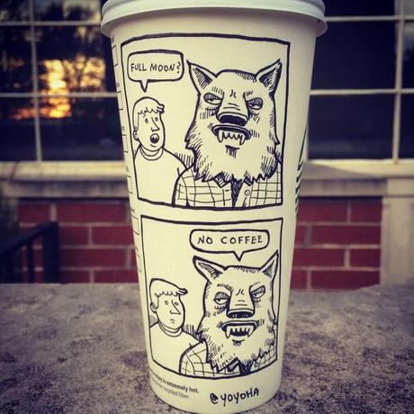 El diseñador que ilustraba en los vasos de Starbucks #100CoffeeCups