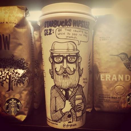 El diseñador que ilustraba en los vasos de Starbucks #100CoffeeCups