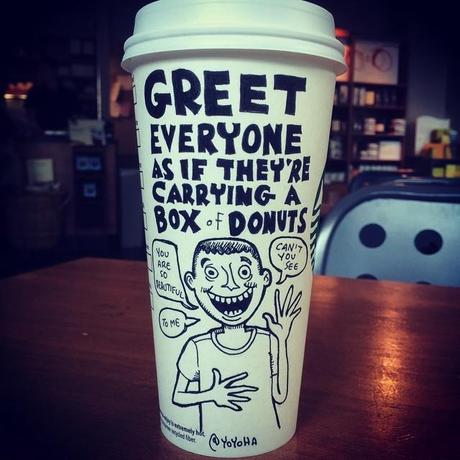 El diseñador que ilustraba en los vasos de Starbucks #100CoffeeCups