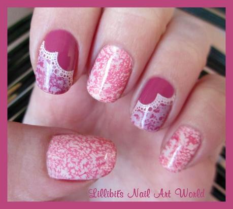 Water spotted nails con Mess No More ¡Gracias Minimanimoo!