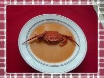 MENÚ DE CREMA DE NÉCORAS,CROQUETA MAESTRA DE MARISCO Y FLAN CASERO DE HUEVO AL RÓN