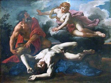 Artemisa sobre el cuerpo de Orión ,  Daniel Seiter (1685)