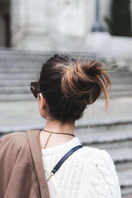 OLDIE BUT GOODIE Leather_Skirt-Maje_Sweater-Camel_Coat-Lionette_NY_Necklace-Outfit-Street_Style-Collage_Vintage-Topknot-32