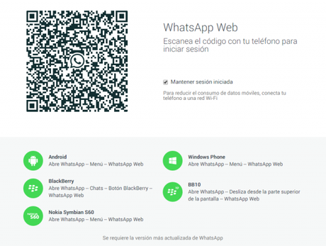 WhatsApp lanza “WhatsApp Web” para usar la aplicación desde la computadora