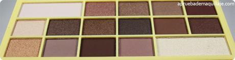 Detalles de las sombras de la paleta Naked Chocolate de I Heart Makeup