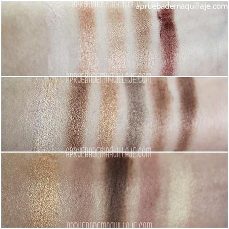 Swatches de la paleta Naked Chocolate de I Heart Makeup