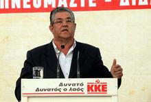 Dimitris Koutsoumpas, líder de KKE.