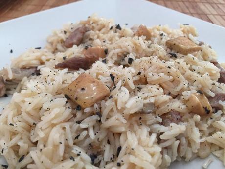 Arroz con secreto y foie