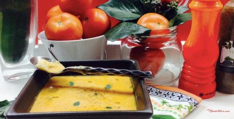 Sopa con sepia y salsa romesco