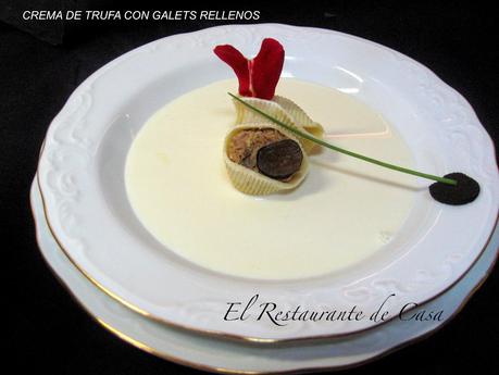 CREMA DE TRUFA CON GALETS RELLENOS