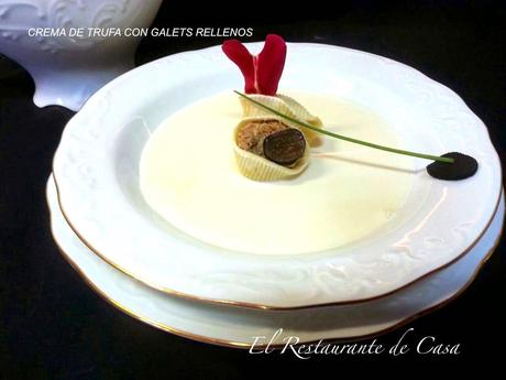 CREMA DE TRUFA CON GALETS RELLENOS