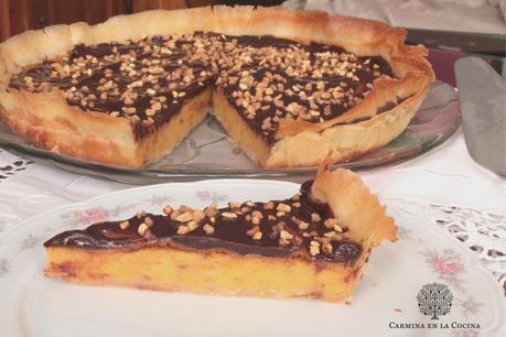 TARTA DE CALABAZA Y CHOCOLATE #ASALTABLOGS TARTA DE CALABAZA Y CHOCOLATE #ASALTABLOGS