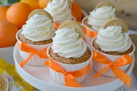 Cupcakes de Oreo doradas rellenos de orange curd - Reto Alfabeto Dulce