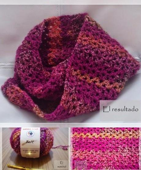 Cuello infinito a crochet