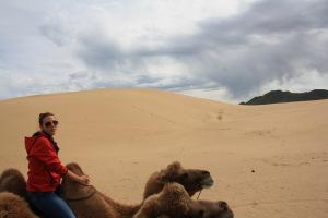 Zona semidesertica en el centro de Mongolia