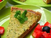 Quiché calabacín ensalada tomate