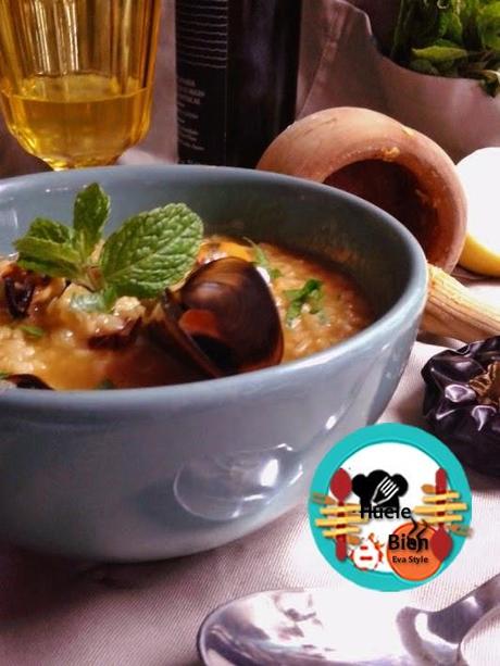 Arroz caldoso con mejillones