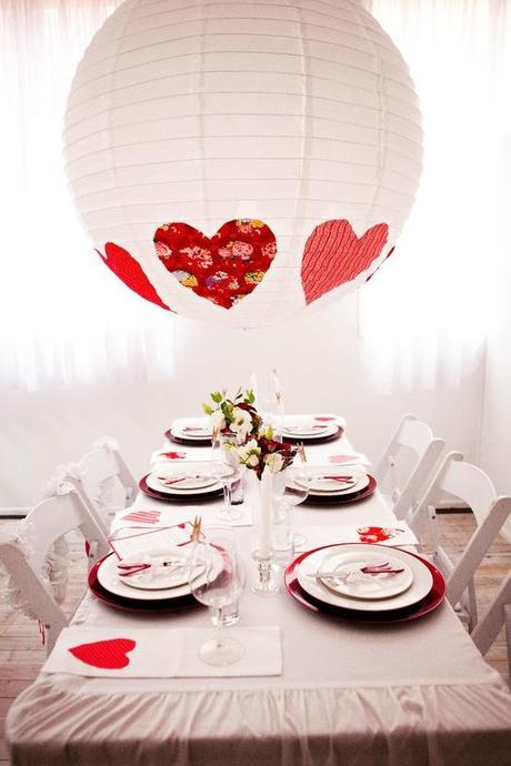 Una mesa romántica y muy bonita