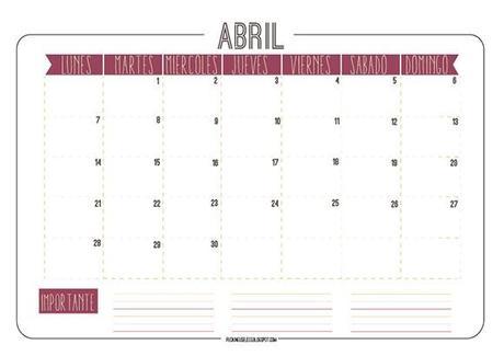 calendario descargable abril 2014