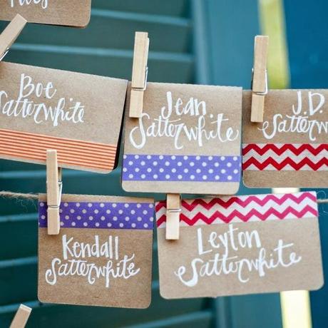 10 ideas para decorar tu boda con washi-tape