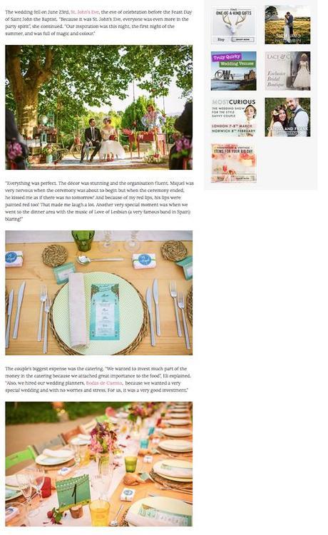 wedding planner Barcelona featured on Rock n Roll Bride
