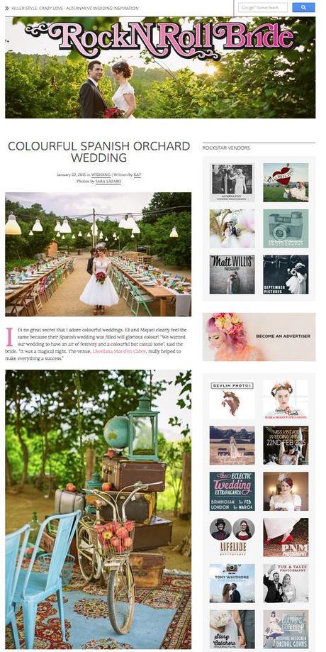 wedding planner Barcelona featured on Rock n Roll Bride