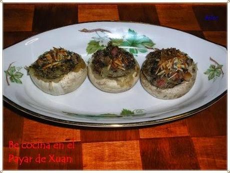 Champiñones rellenos al aroma de manzanilla