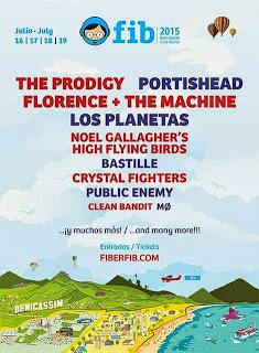 FIB 2015: The Prodigy, Portishead, Florence + The Machine, Noel Gallagher, Los Planetas, Bastille, Public Enemy...