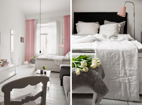 IDEAS PARA UN VIEJO APARTAMENTO DE ESTILO NÓRDICO CON UN TOQUE ROMÁNTICO