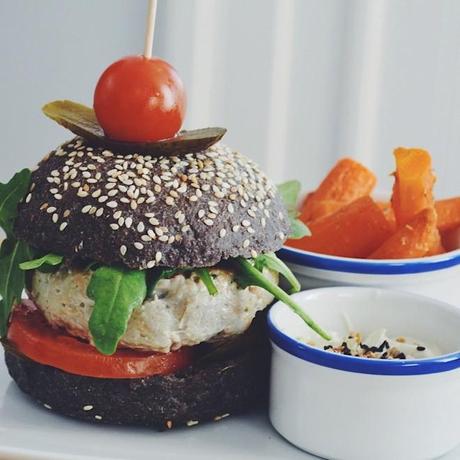 flax and kale hamburghesa