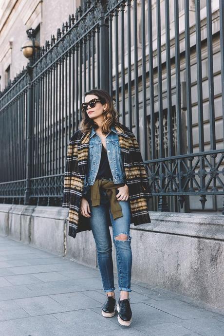 LAYERS Plaid_Coat-Double_Denim-Luxenter_Jewelry-Outfit-Street_Style-Oxfords-Collage_Vintage-20